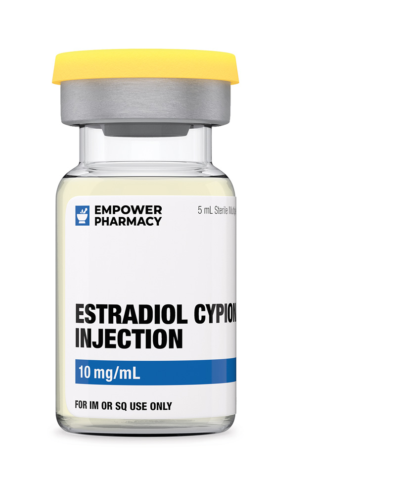 Estradiol Cypionate Injection Commercial: 5 mg/mL 5 mL Vial (Cottonseed Oil) & Compounded: 10 mg/mL 5 mL Vial (Grapeseed Oil)